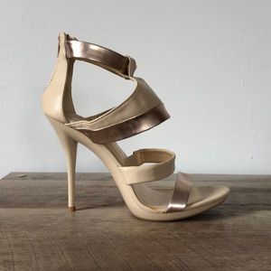 Shoe republic pink and rose gold high heels